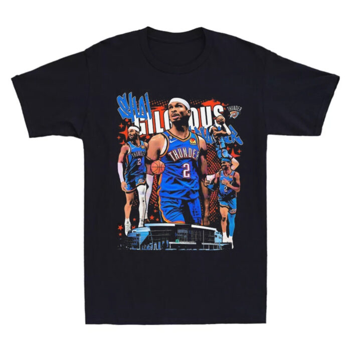 Shai Gilgeous Alexander 2025 Oklahoma City Thunder Superstar Collage Shirt